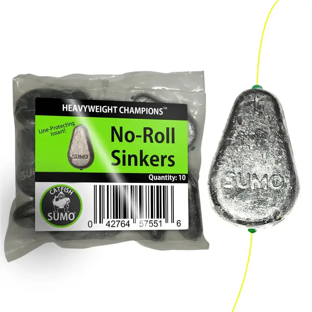 No-Roll Sinker, Premium with Line-Protecting Inserts to Guard Against Damage