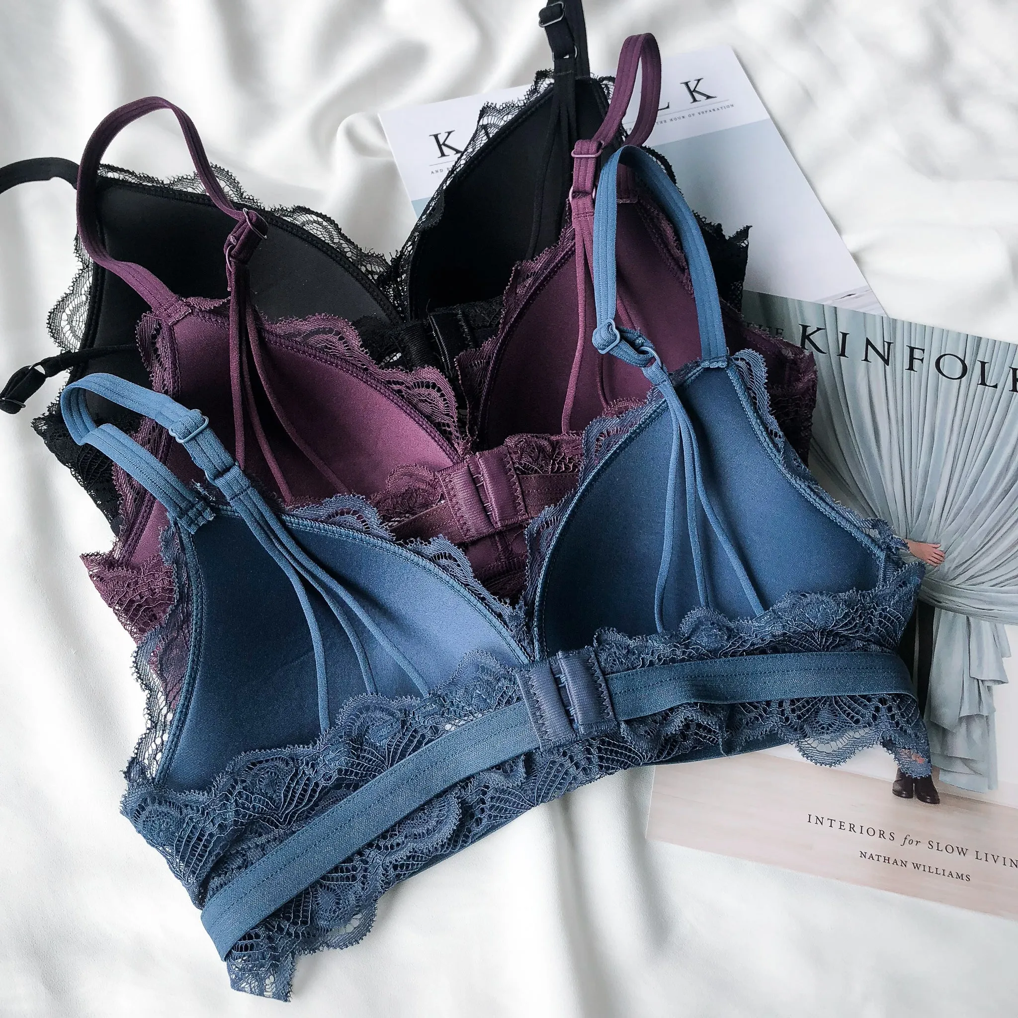 No-Wire Everyday Essential Full Lace Bra in Black (Size XL Only)