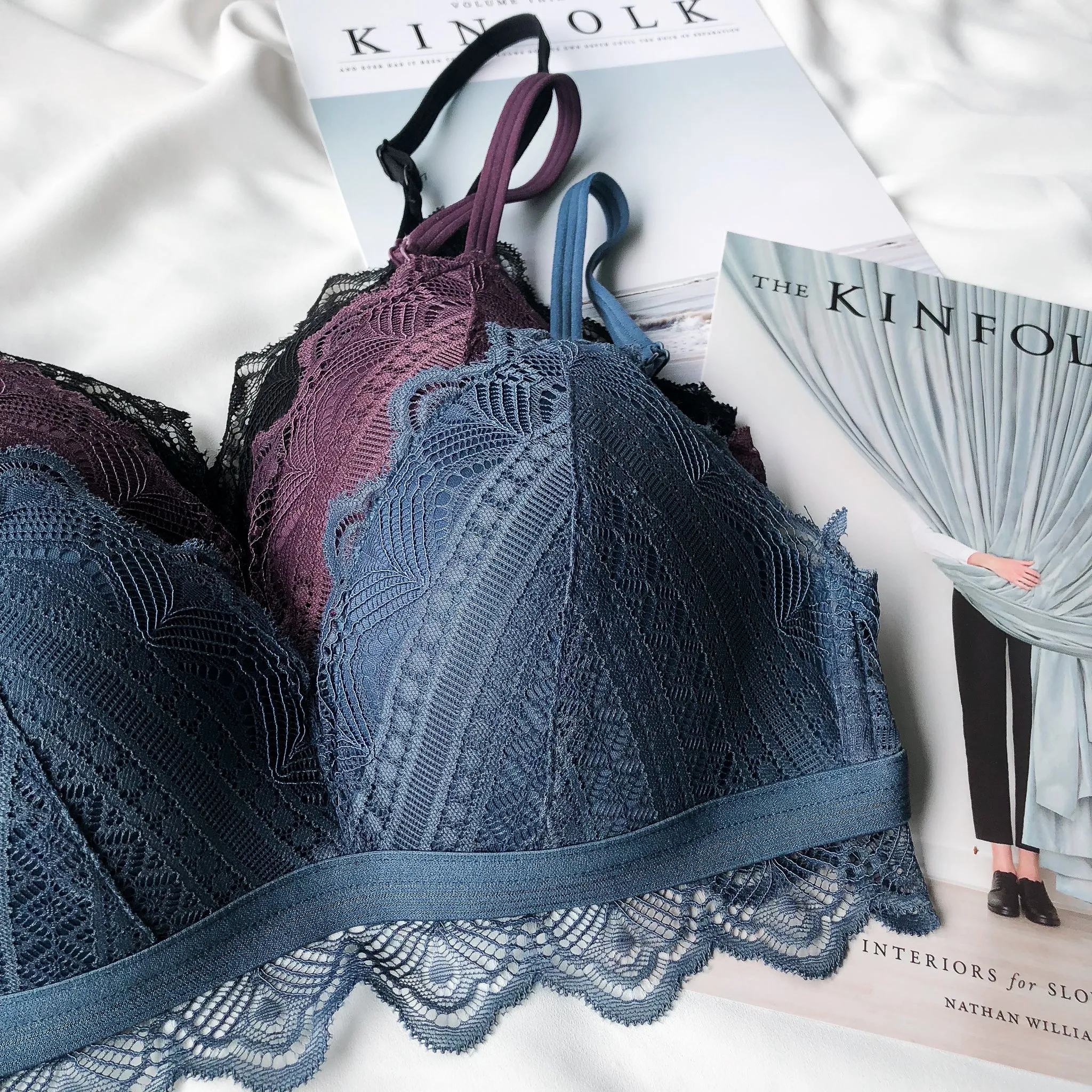 No-Wire Everyday Essential Full Lace Bra in Black (Size XL Only)