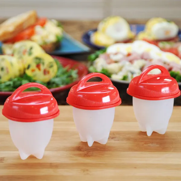 Non-Stick Silicone No-Peel Hard-Boiled Egg & Mini Omelet Pod Cookers