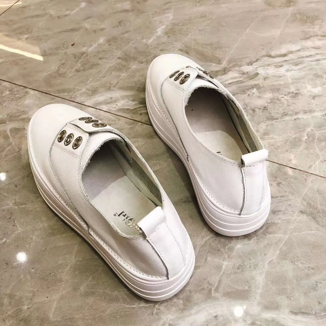 Oona Slip On Calf Leather Sneakers