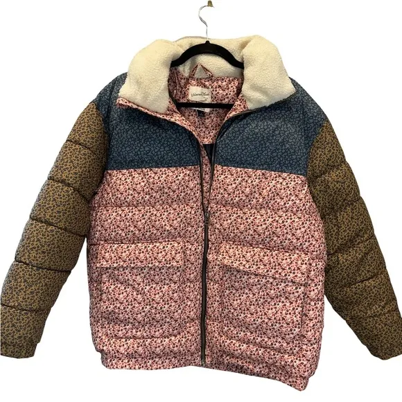 Patchwork Style Warm Winter Coat