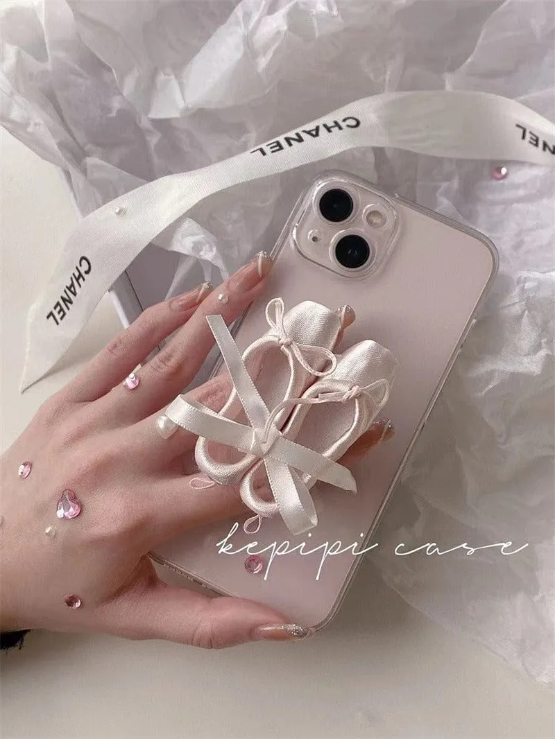 Pink Ribbon Dance Theatrical Stand iPhone Case