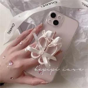 Pink Ribbon Dance Theatrical Stand iPhone Case