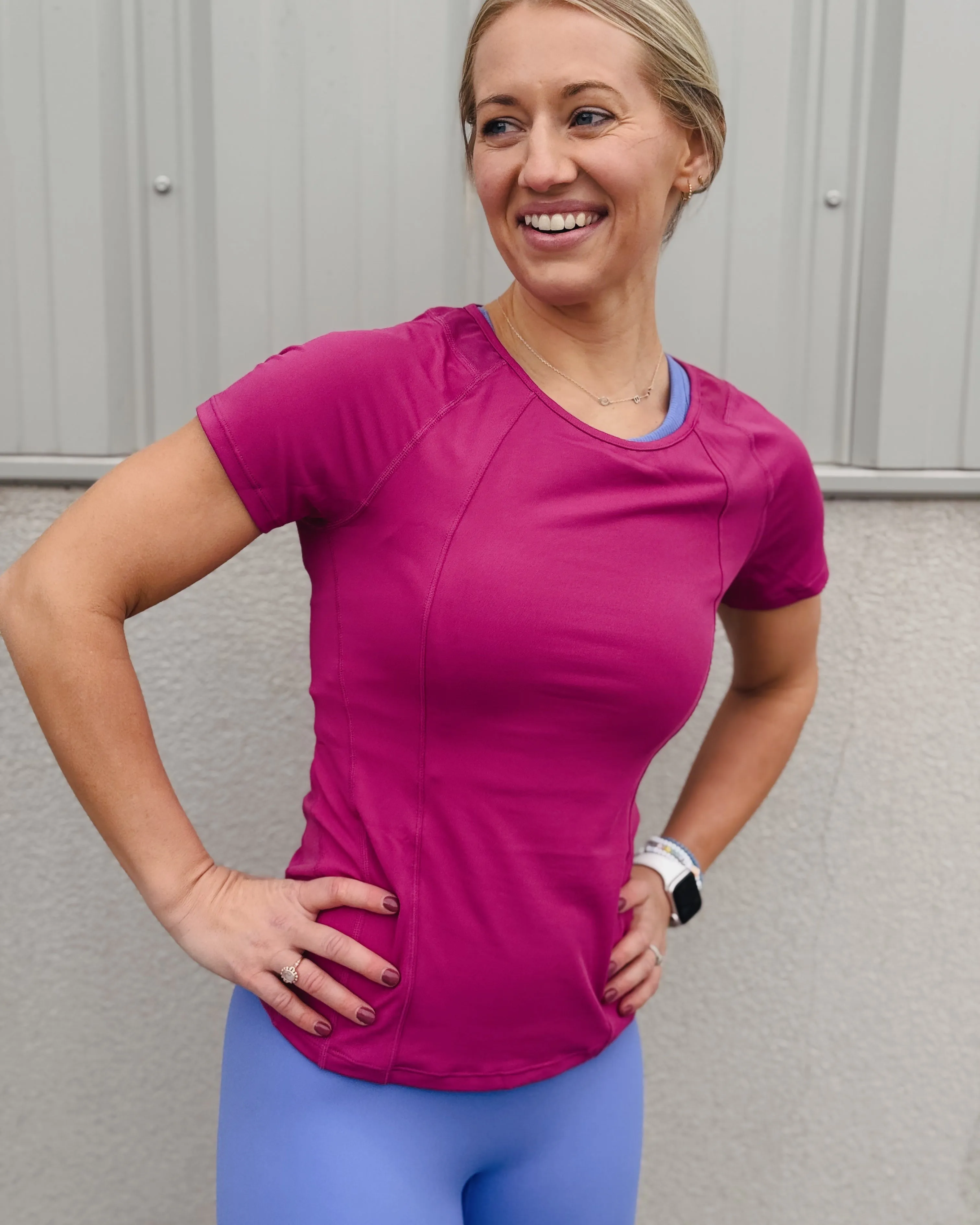 Pink Stretch Short Sleeve T-Shirt