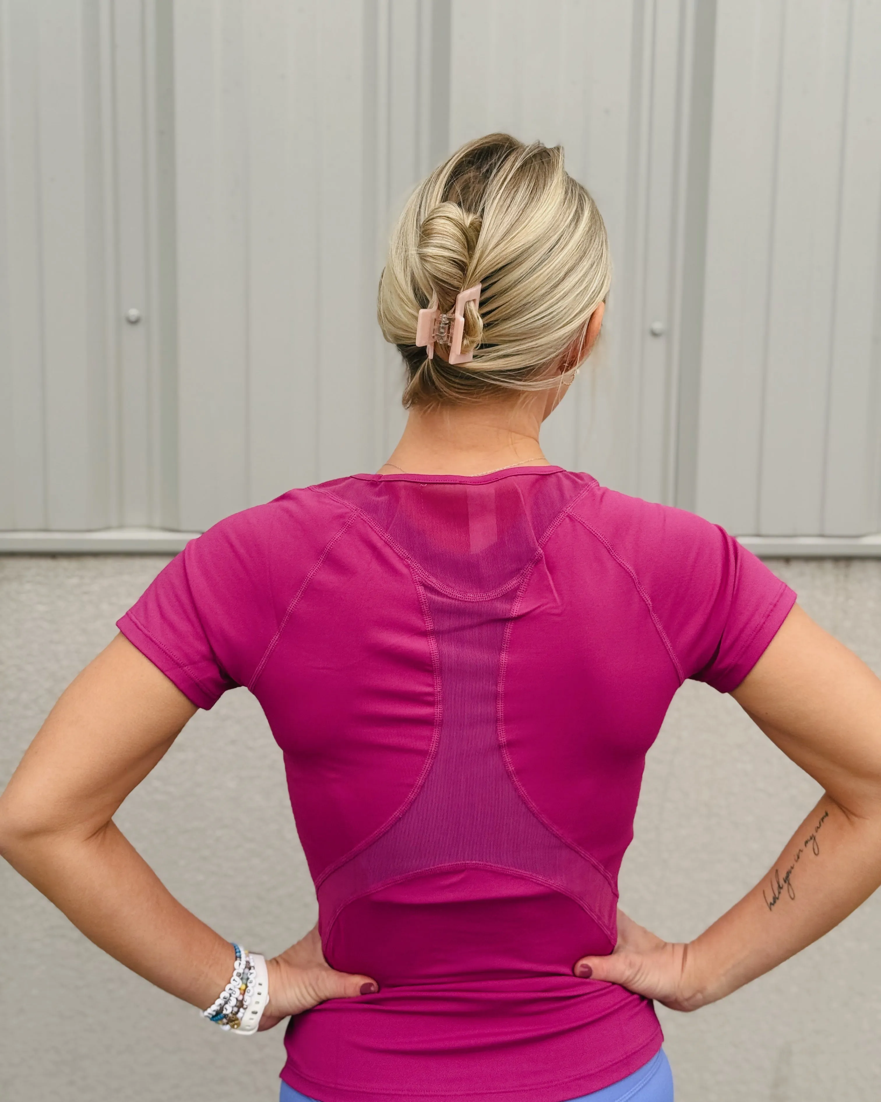 Pink Stretch Short Sleeve T-Shirt