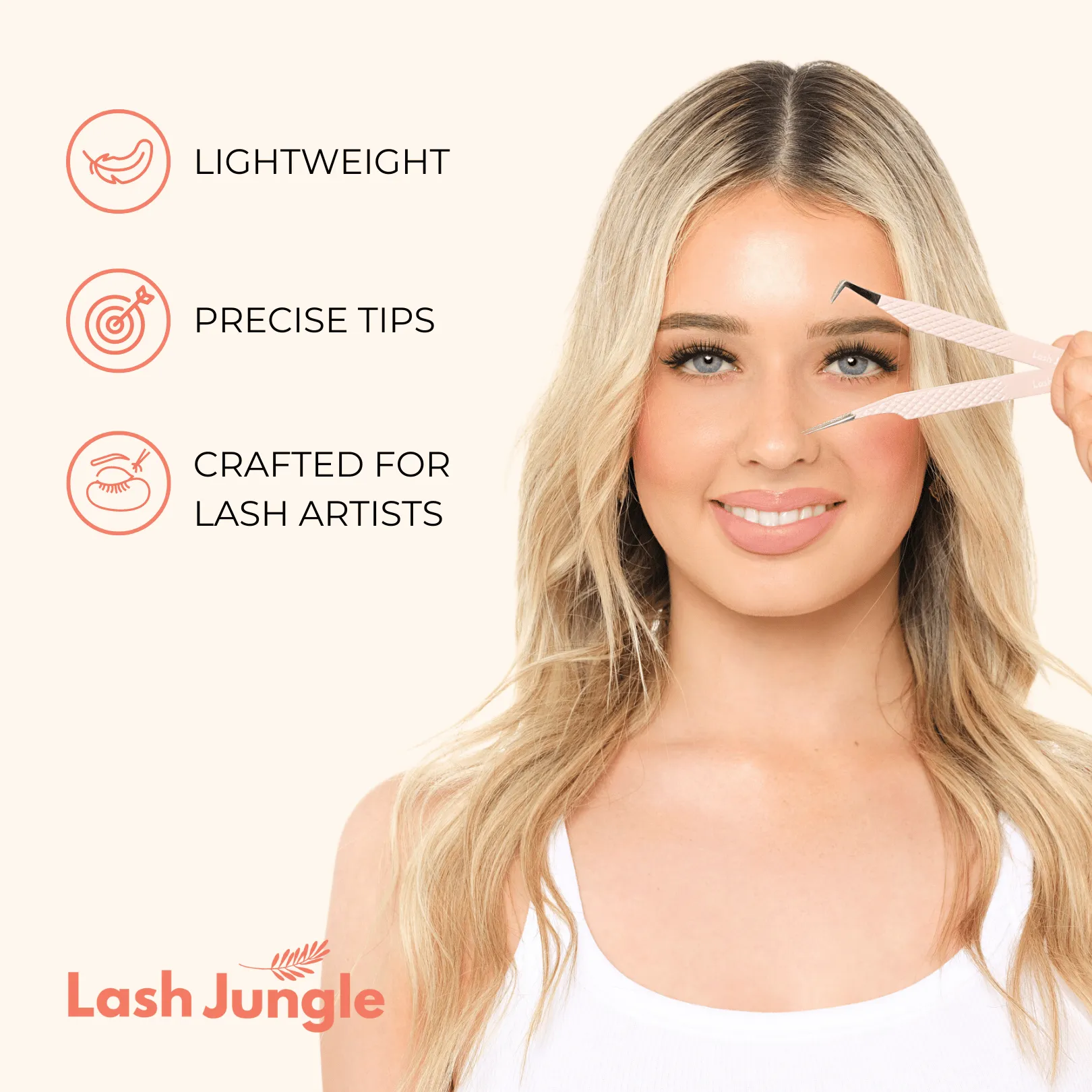 Pink Volume Lash Tweezers – Boot