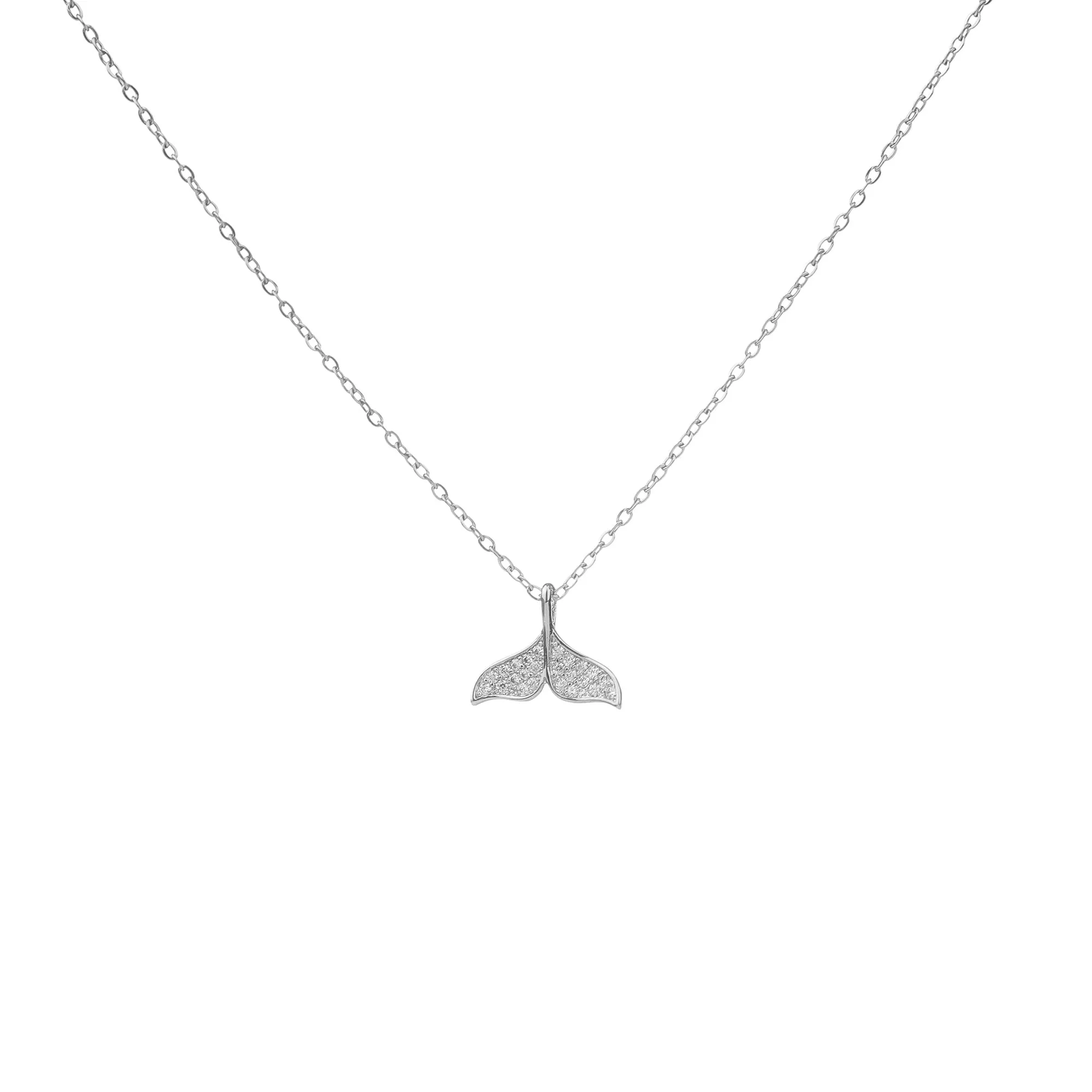 Platinum Embedded Fish Tail Pendant