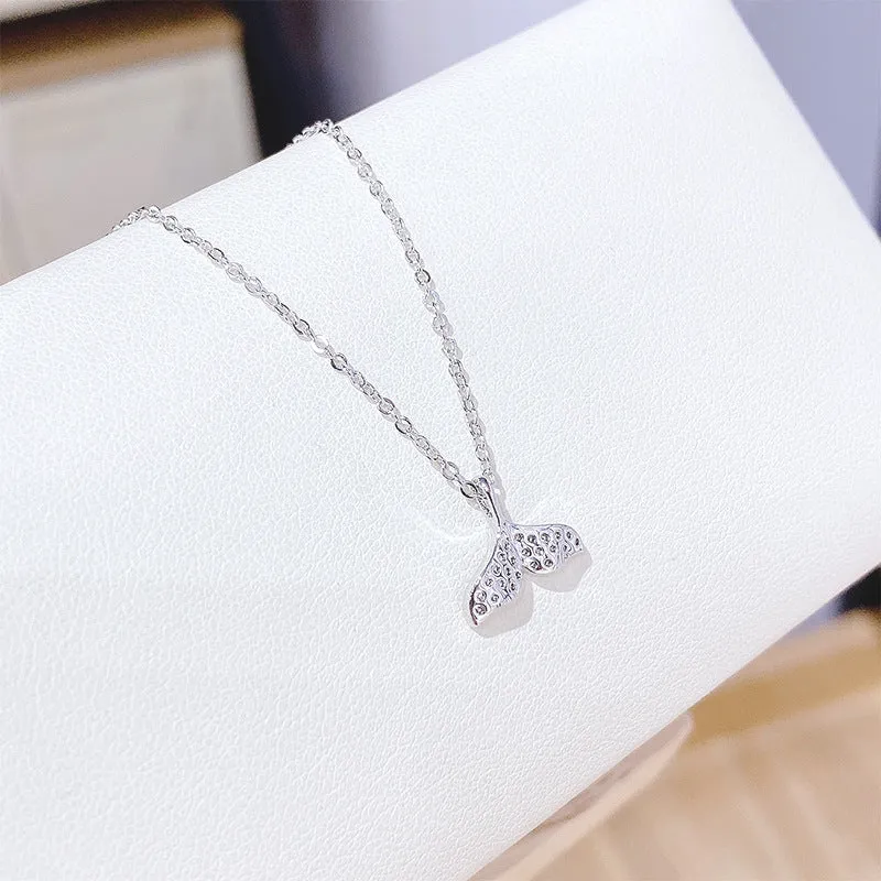 Platinum Embedded Fish Tail Pendant