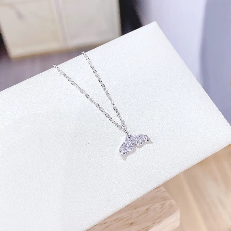 Platinum Embedded Fish Tail Pendant