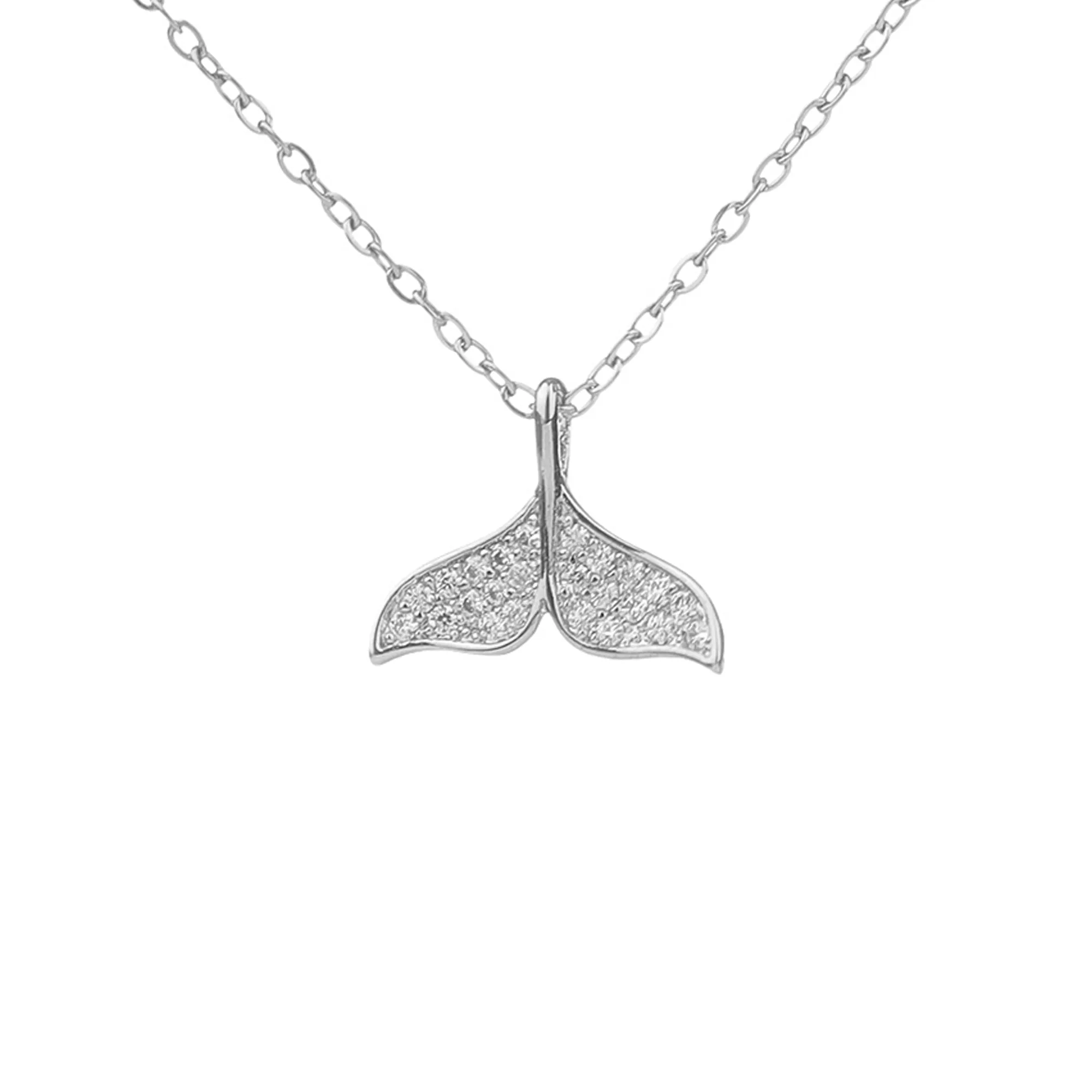 Platinum Embedded Fish Tail Pendant