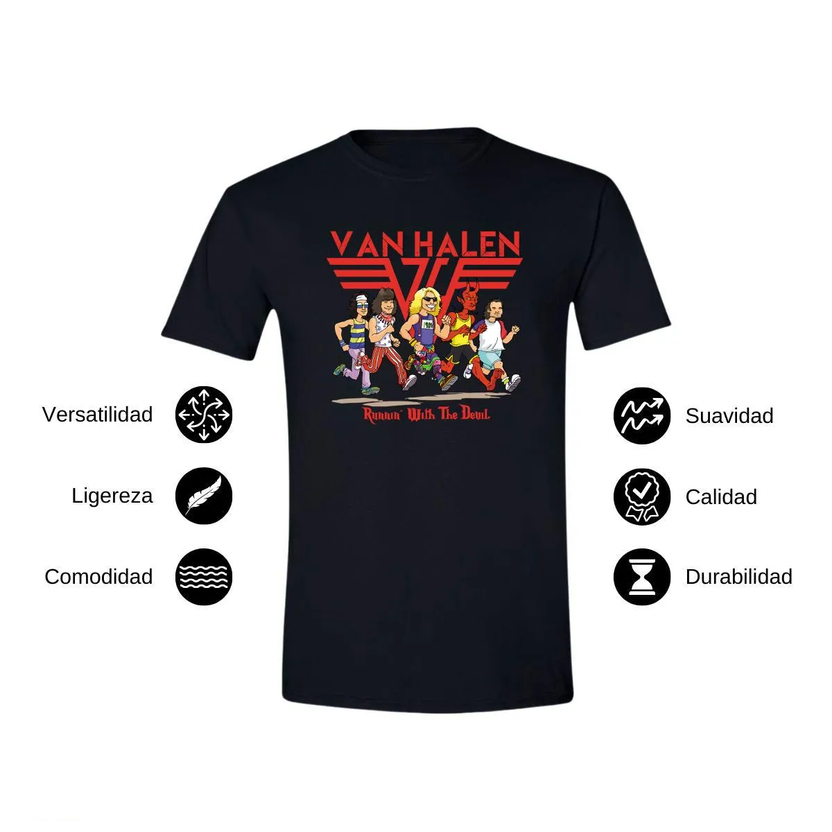 Playera Hombre Rock Van Halen Running with the devil 1005N