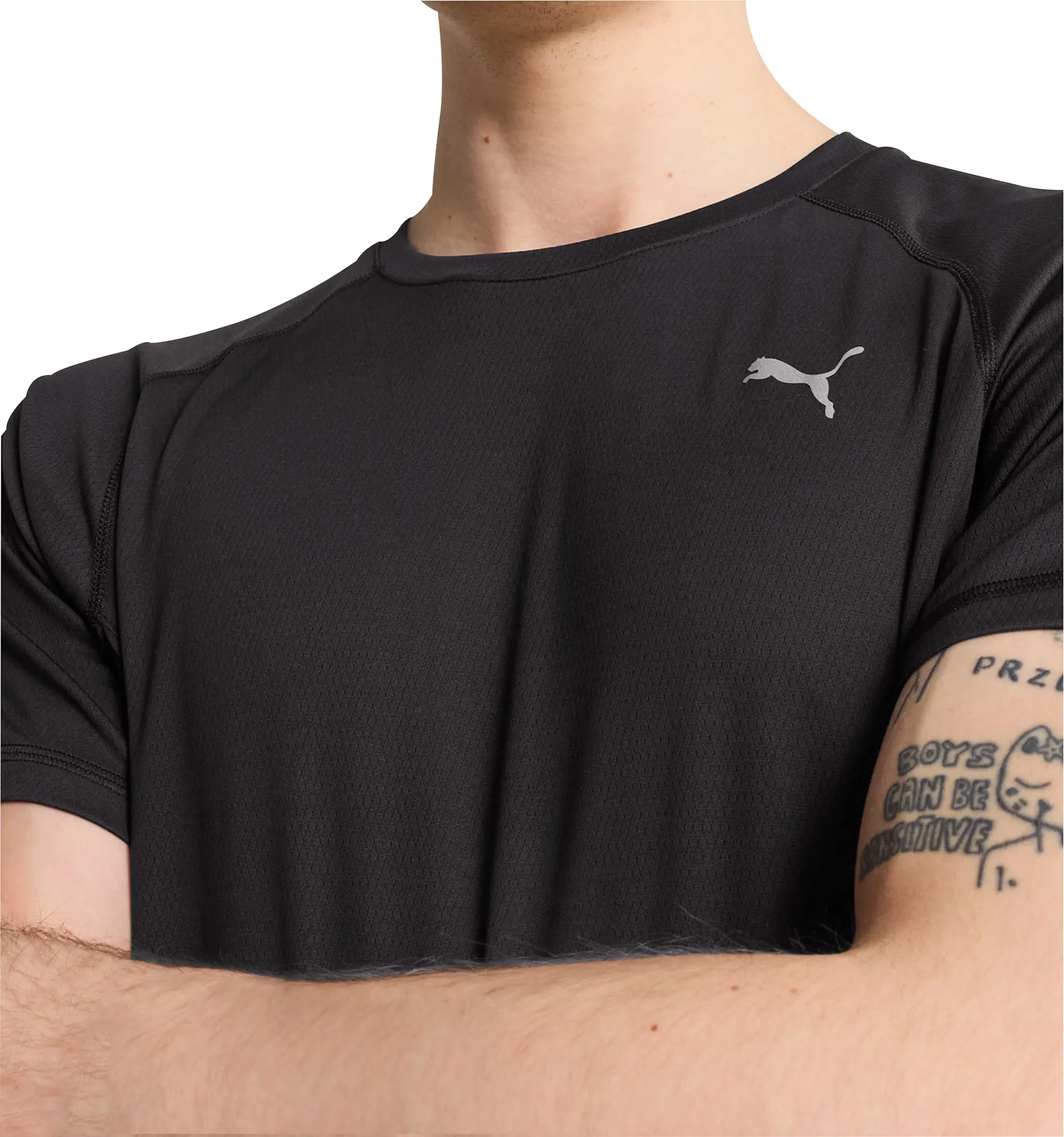 Puma Velocity Short Sleeve Mens Running Top - Black
