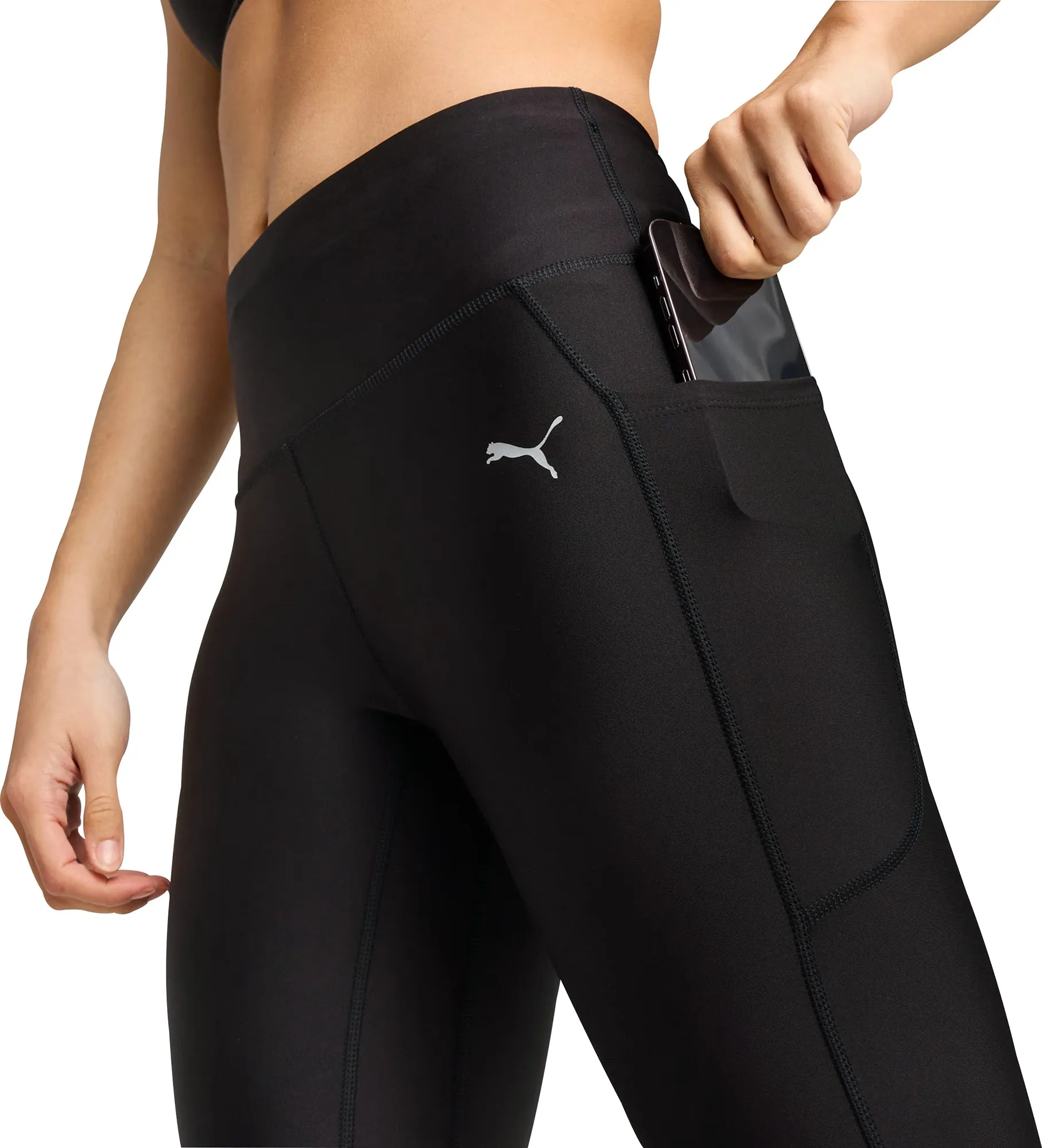 Puma Velocity Womens 3/4 Capri Running Tights - Black