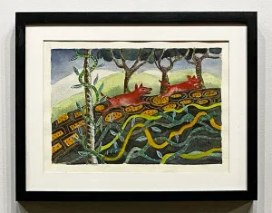 "Red Dogs Running" by Stephanie Copoulos-Selle