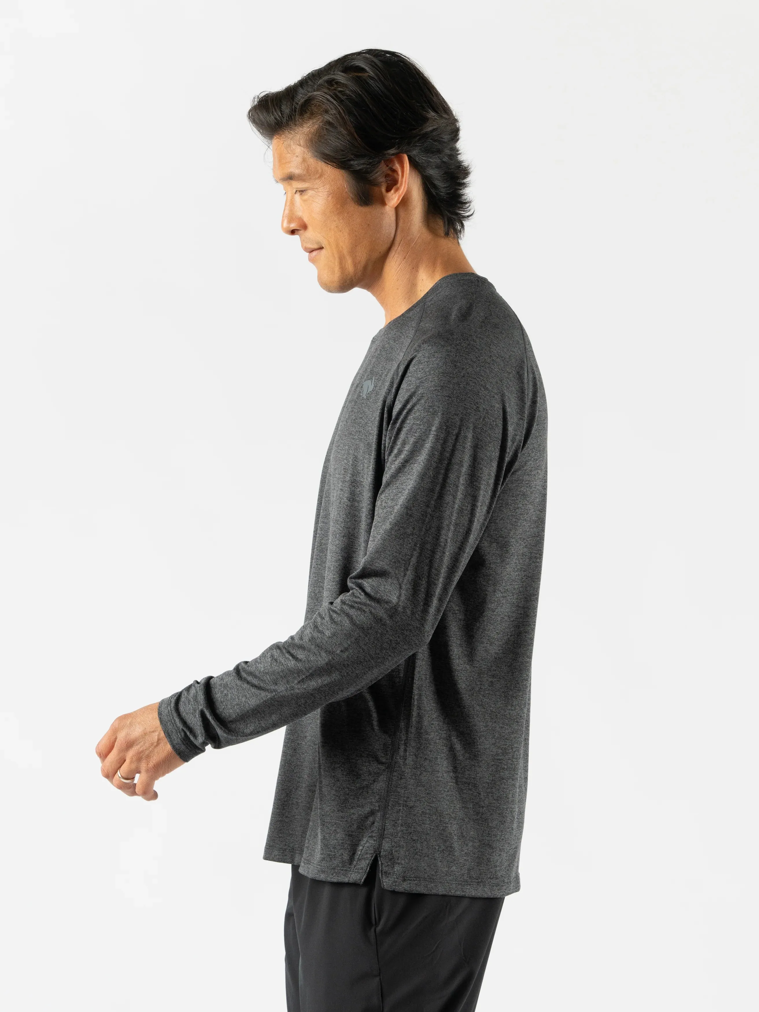 rabbit | EZ Tee LS | Men's | Black Charcoal