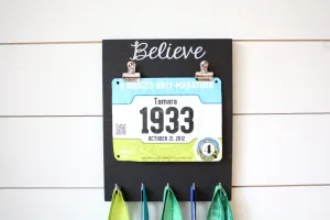 Race Bib and Medal Holder - Believe