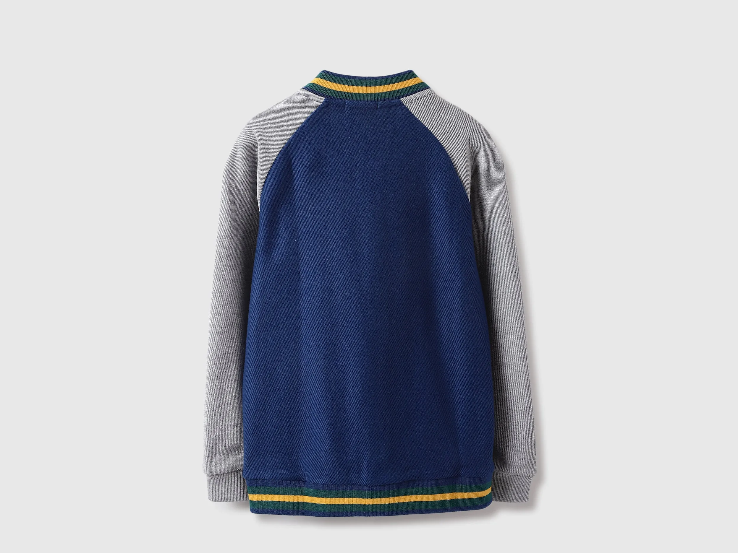 Regular Fit Band Neck Colorblock Sweatshirt