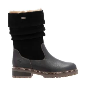Remonte Women's Stefanie Slouch Mid Calf Boots - Black