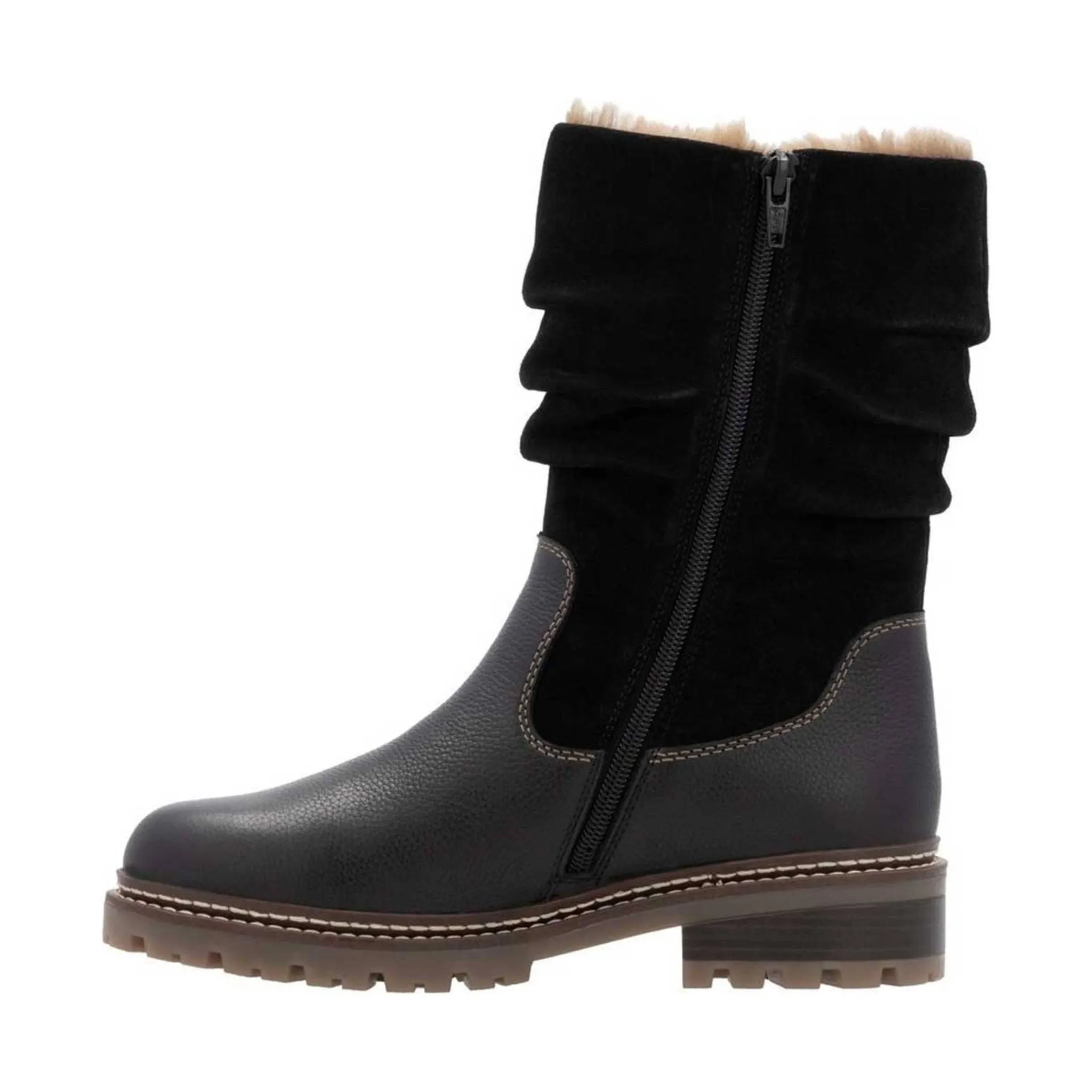 Remonte Women's Stefanie Slouch Mid Calf Boots - Black