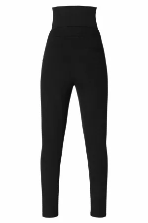 Renee Casual Jersey Pants - Over The Belly - Black