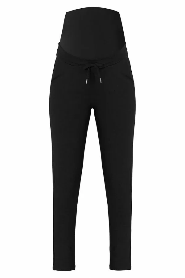 Renee Casual Jersey Pants - Over The Belly - Black