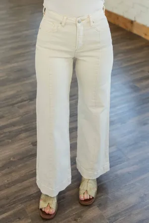 [RISEN] FRANKIE PLUS TUMMY CONTROL HR CROP WIDE LEG JEANS