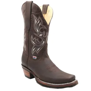 RockinLeather Women's Dark Brown Western Boot Narrow Square Toe
