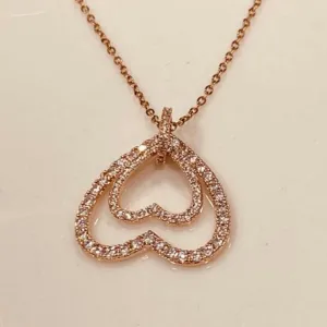 Rosegold Plated Double Heart Pendant