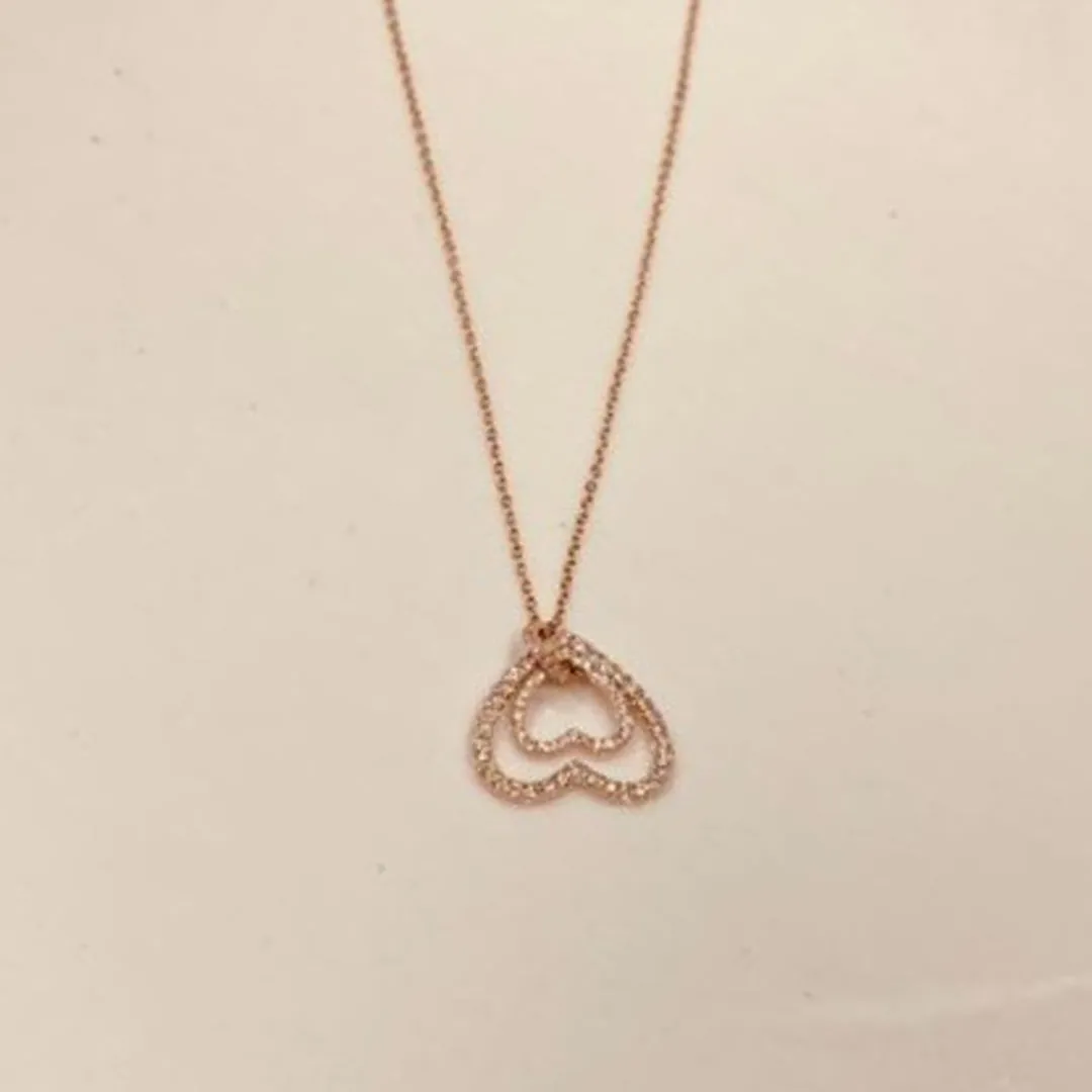 Rosegold Plated Double Heart Pendant