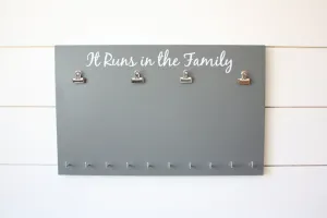 Running Race Bib and Medal Holder - It Runs in the Family