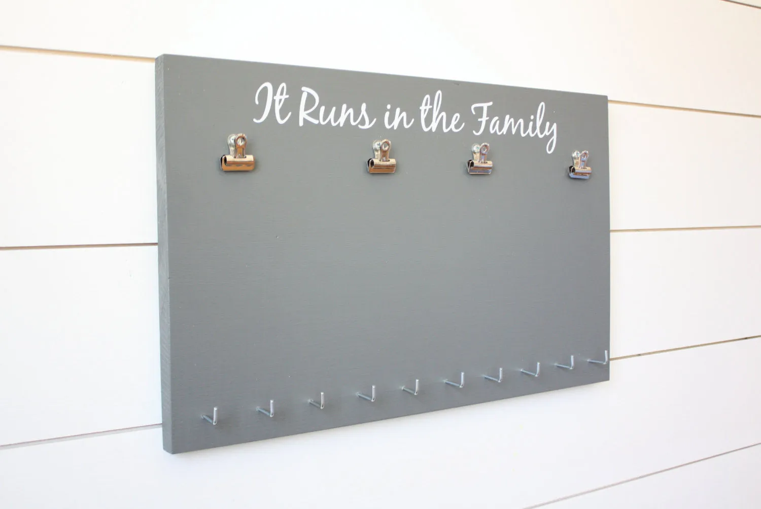 Running Race Bib and Medal Holder - It Runs in the Family