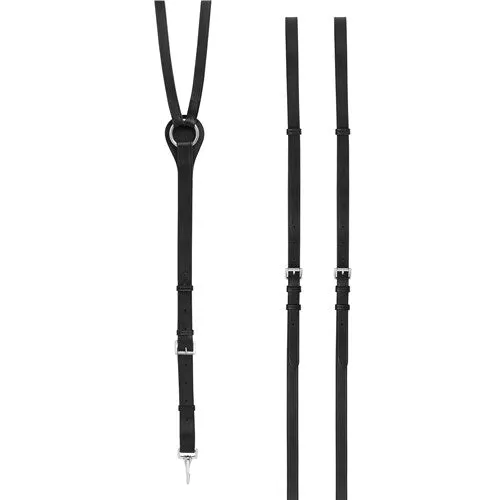 Running Side Reins with Quick Snap Release Black