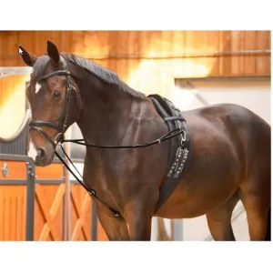 Running Side Reins with Quick Snap Release Black