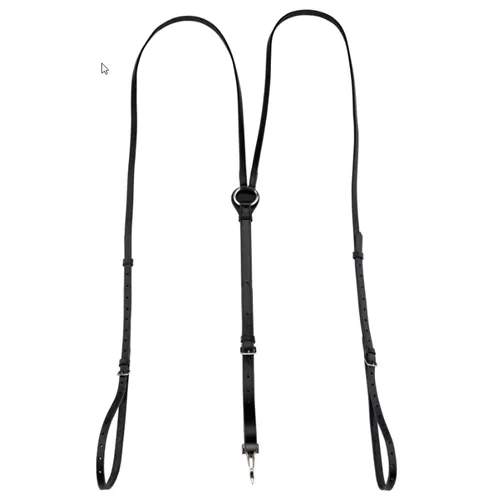 Running Side Reins with Quick Snap Release Black