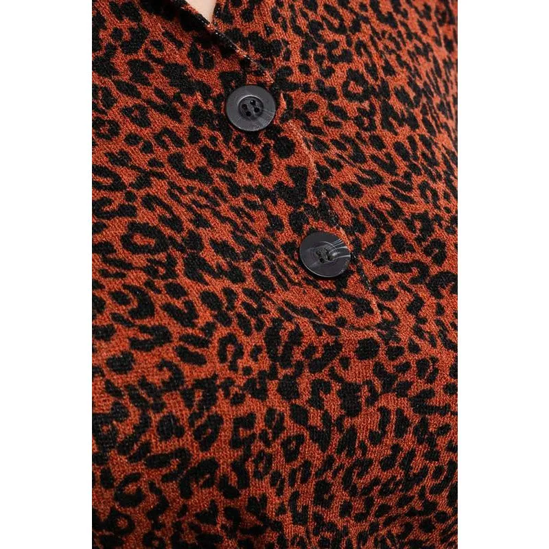 Rust Long Sleeve Mini Dress