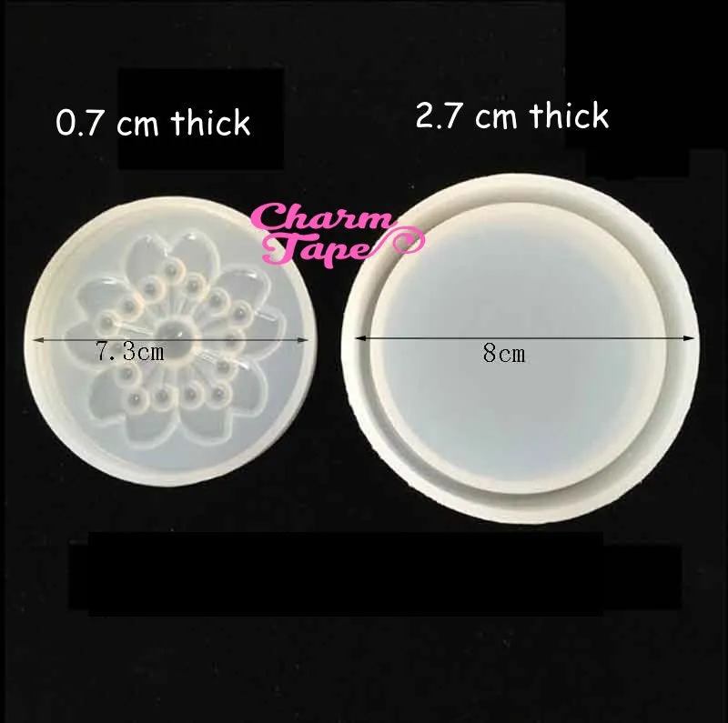 Sakura Trinket Box Silicone Mold | Cherry Blossom Flower Box Mold | Round Container Mold | uv Resin (80mm x 27mm) S166