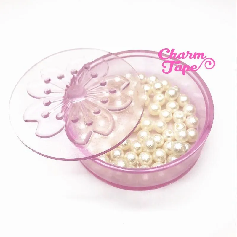 Sakura Trinket Box Silicone Mold | Cherry Blossom Flower Box Mold | Round Container Mold | uv Resin (80mm x 27mm) S166