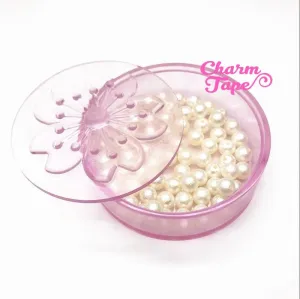 Sakura Trinket Box Silicone Mold | Cherry Blossom Flower Box Mold | Round Container Mold | uv Resin (80mm x 27mm) S166