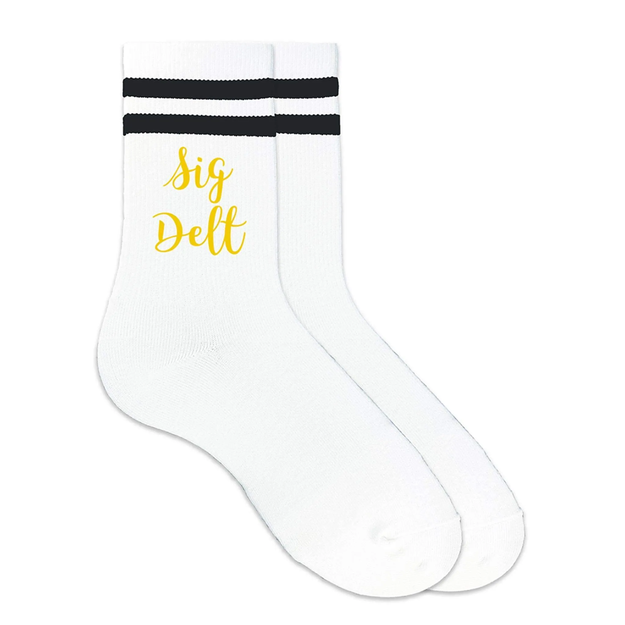 SIG DELT Black Stripe Crew Socks