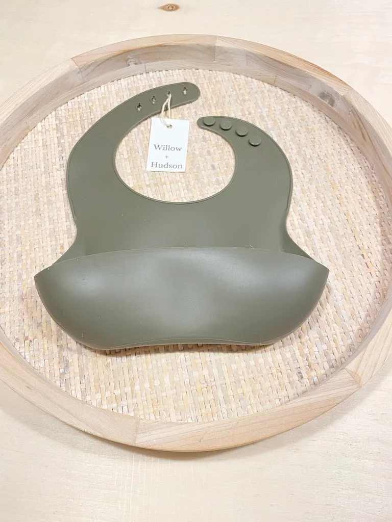 Silicone Bib - Olive