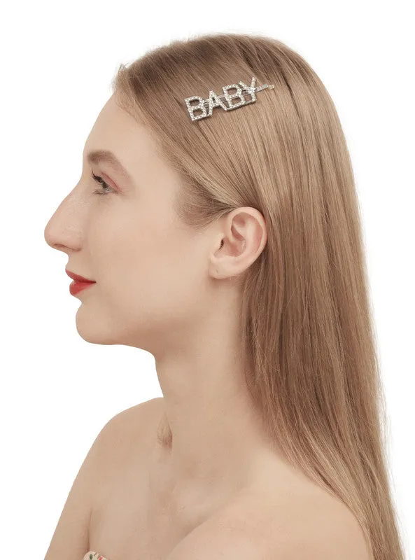 Silver Baby Word Hairclip