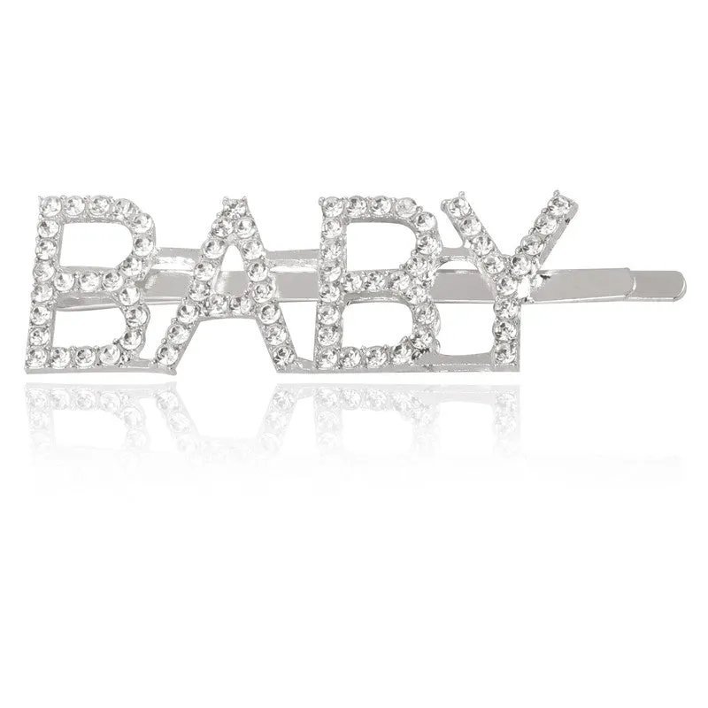 Silver Baby Word Hairclip