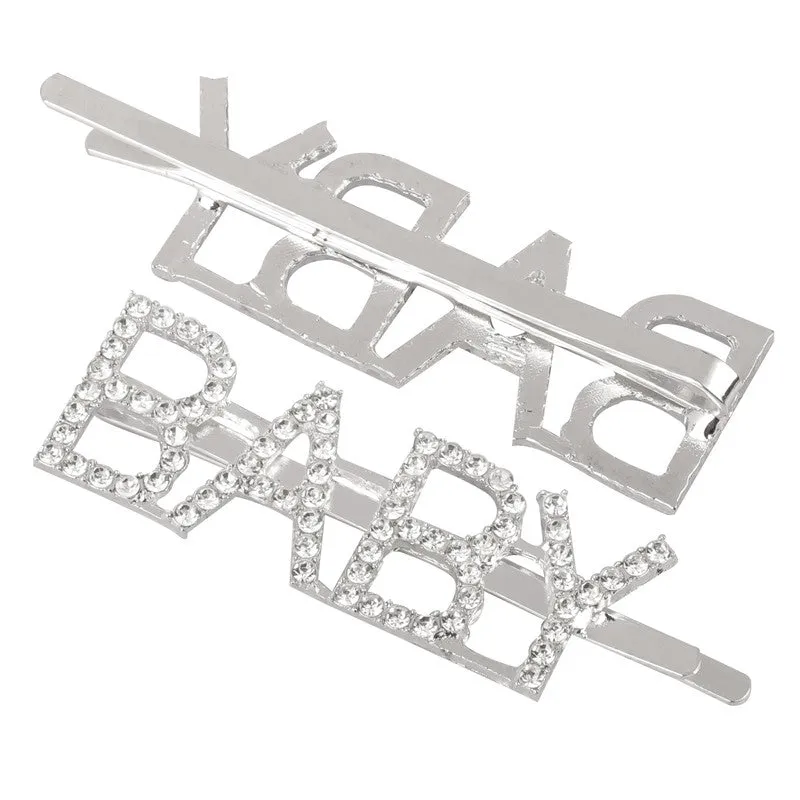 Silver Baby Word Hairclip