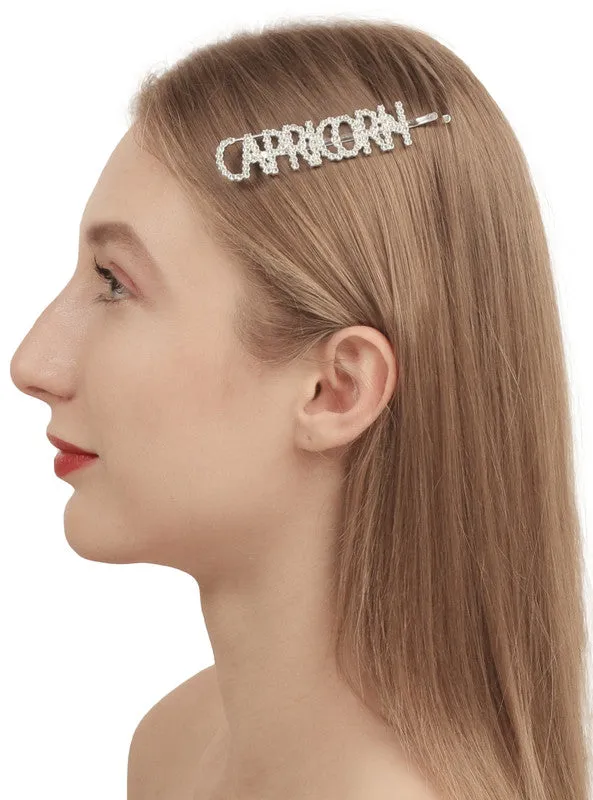 Silver Capricorn Hairclip