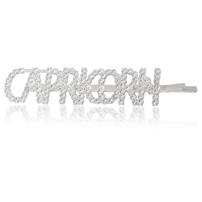 Silver Capricorn Hairclip