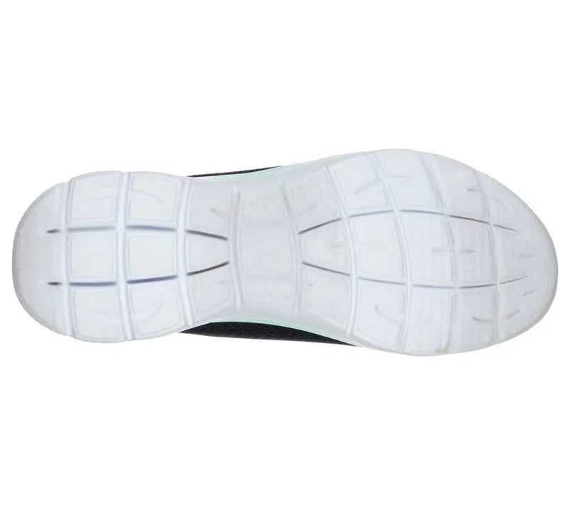 Skechers 12980 Summits Slip-On-Sport-Sneakers für Damen, weite Passform, Marineblau/Aqua