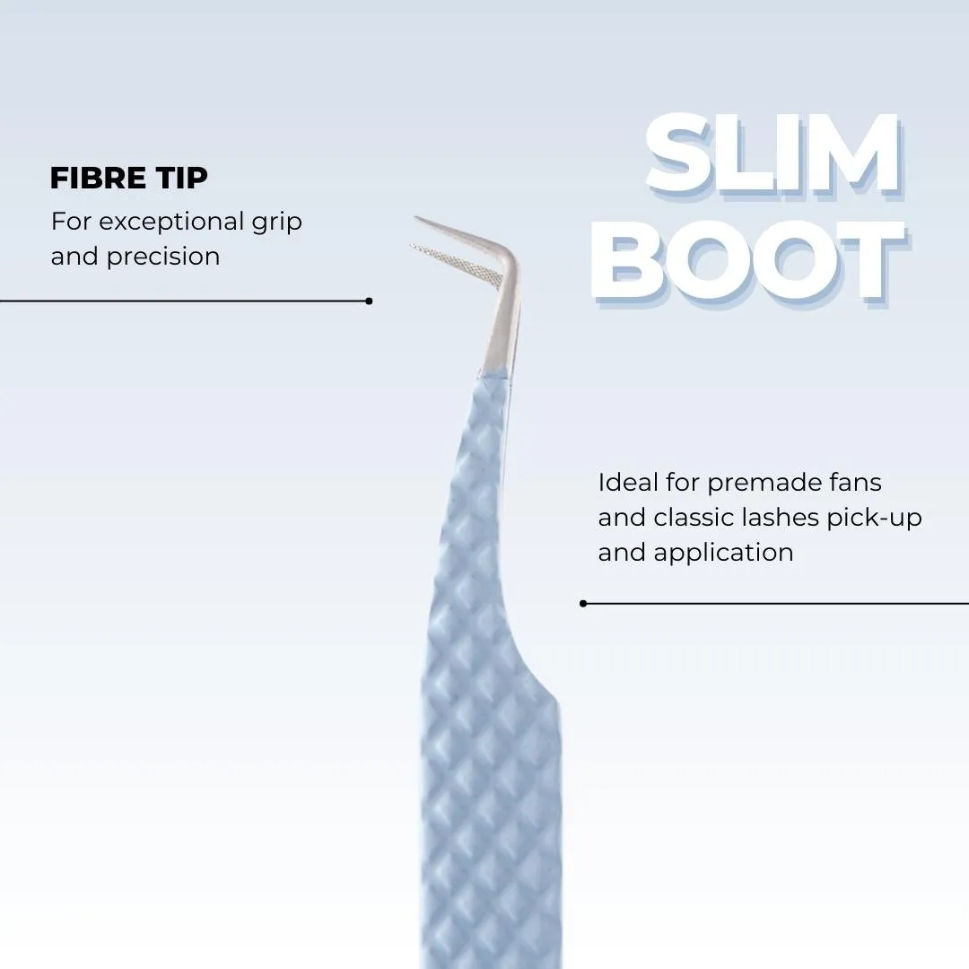 Sky Blue Lash Tweezers – Slim Boot