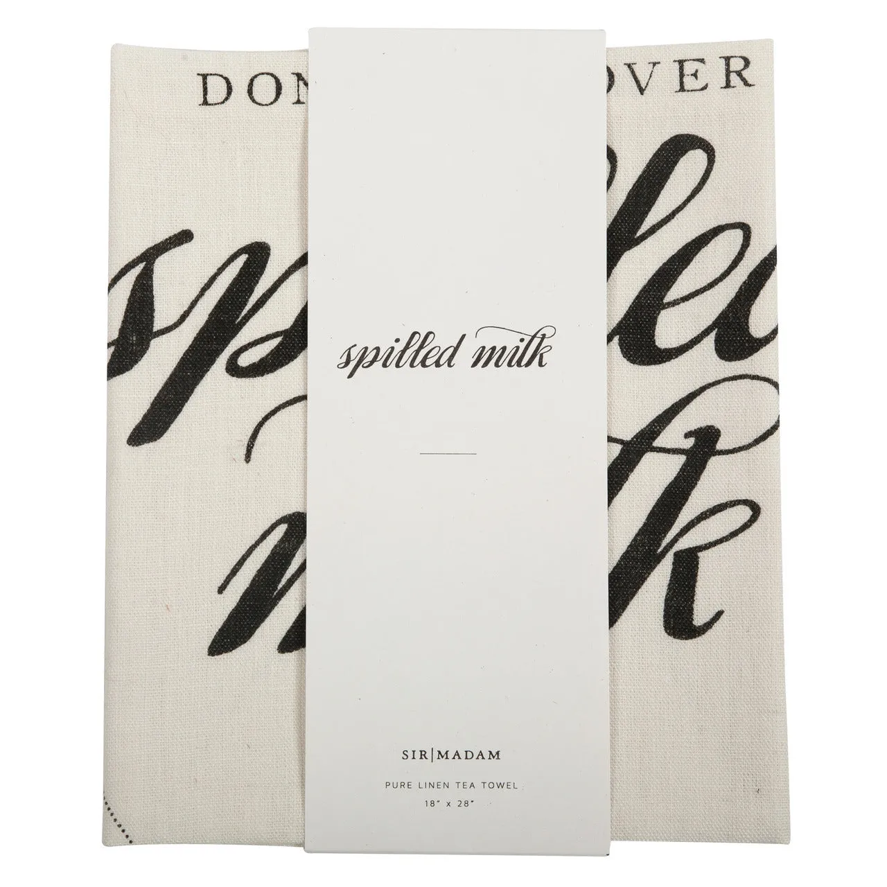 Spilled Milk Pure Linen Tea Towel