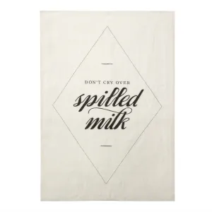 Spilled Milk Pure Linen Tea Towel